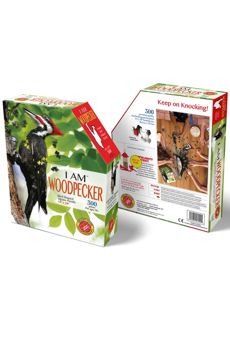 I Am Woodpecker 300 Piece Puzzle, Cardboard, Kids Ages 10+, Alternate, color, Multicolored