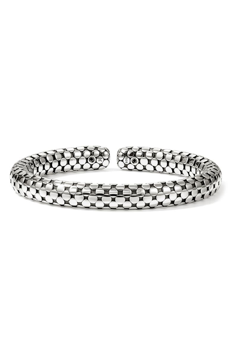 John Hardy Dot Coil Cuff Bracelet, Main, color, Silver