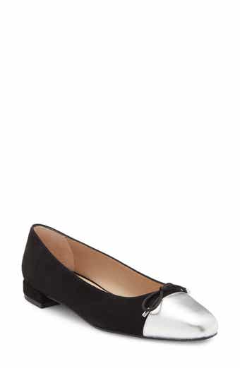 Sleek Cap Toe Bow Flat