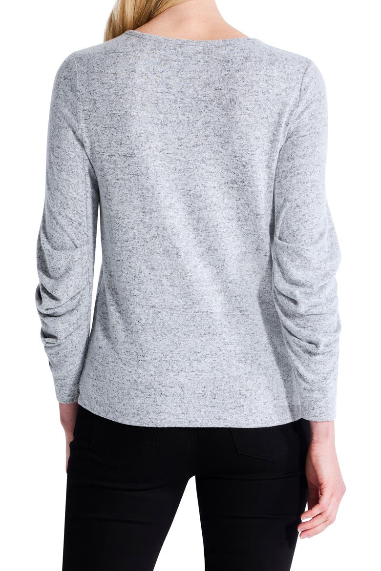 Sweet Dreams Ruched Sleeve Top, Alternate, color, GREY MIX