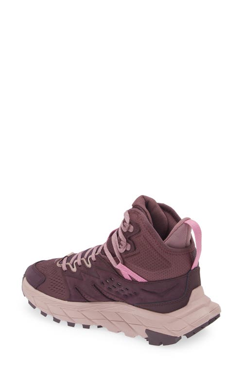 Hoka Anacapa Breeze Aero Mid Breathable Trail Running Shoe In Raisin/pale Mauve