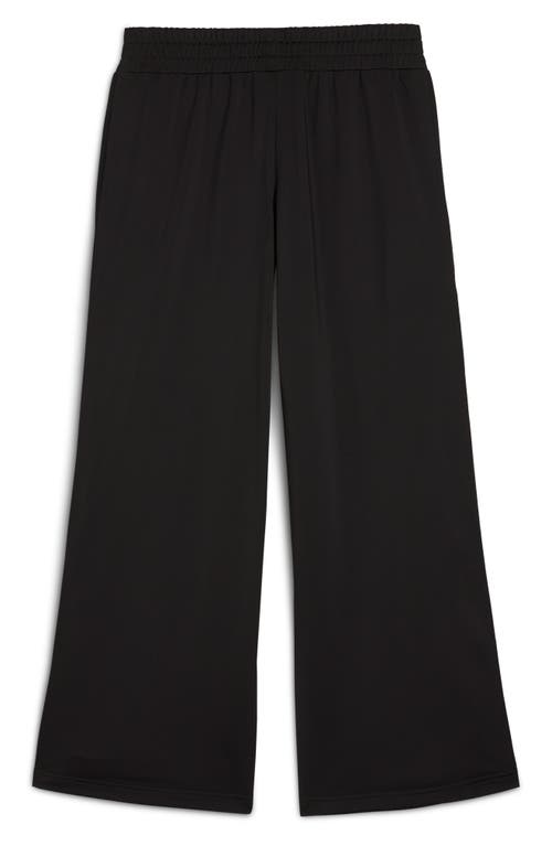 Puma Low Rise Popper Side Snap Pants In Black