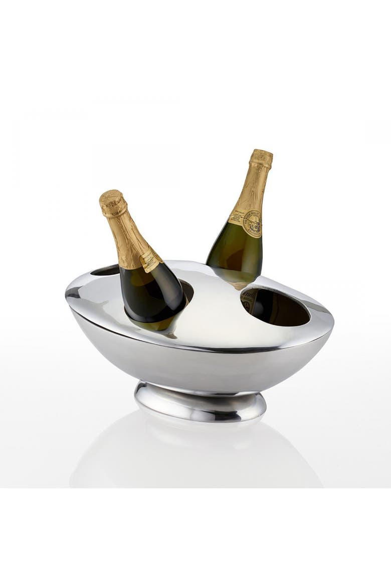 4 Bottle Champagne Holder, Main, color, Silver