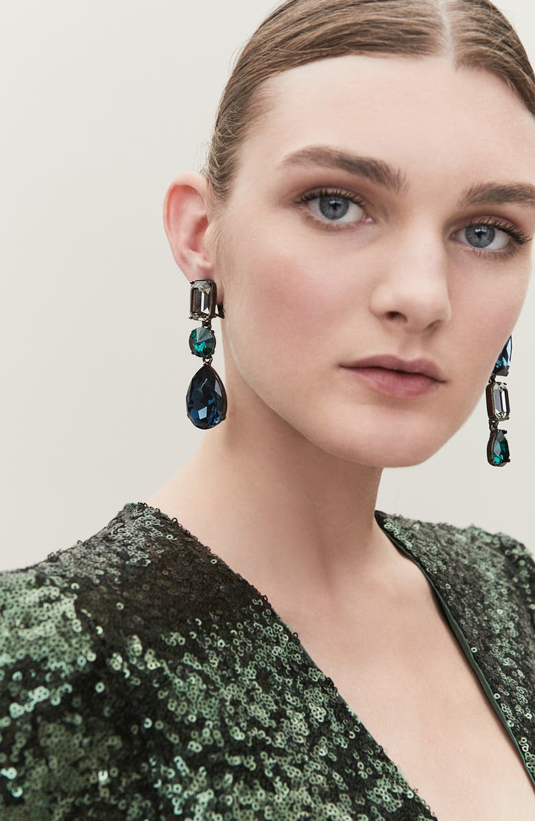 Dress the Population Roxy Fringe Shift Dress, Alternate, color, 