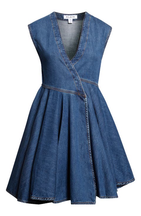 ワンピース Alaia Wrap Denim Dress Alaïa Denim Wrap Dress | Nordstrom
