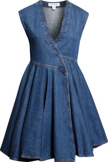 ワンピース Alaia Wrap Denim Dress Alaïa Denim Wrap Dress | Nordstrom