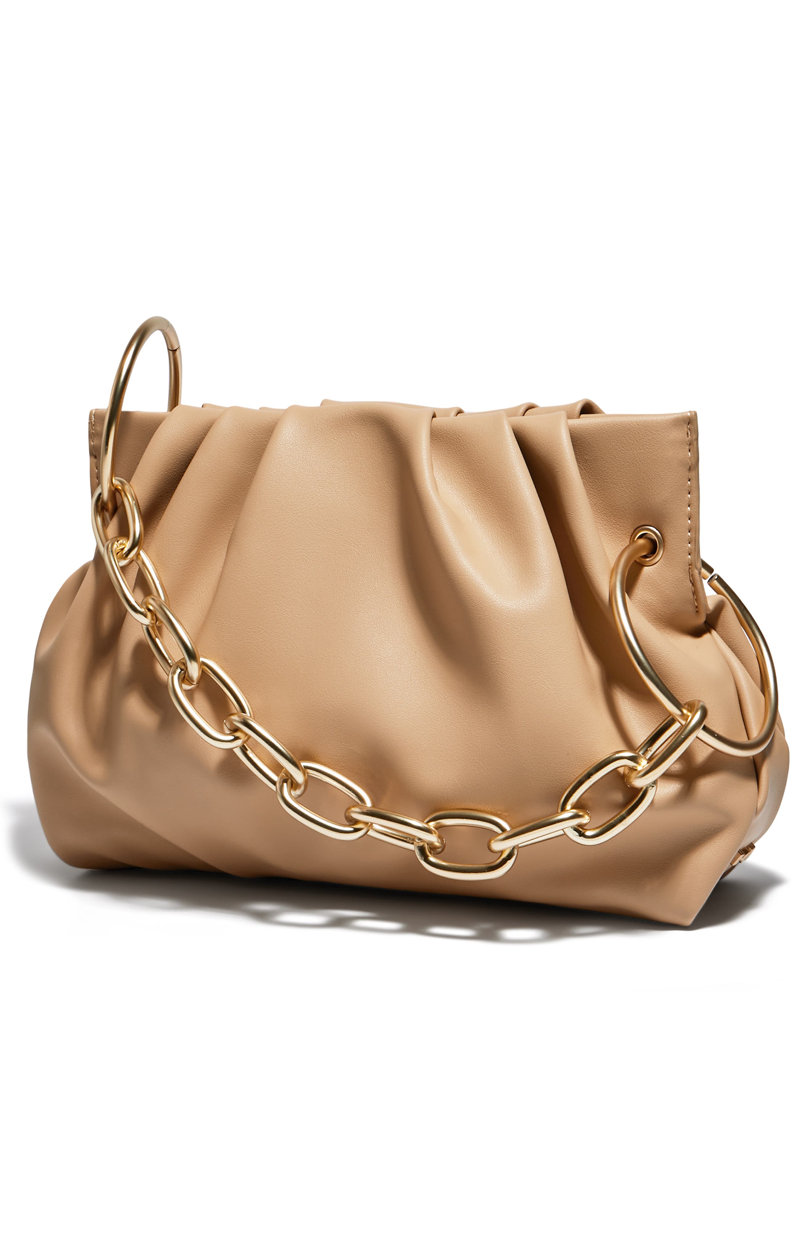 Chill Vegan Leather Frame Clutch, Alternate, color, BEIGE