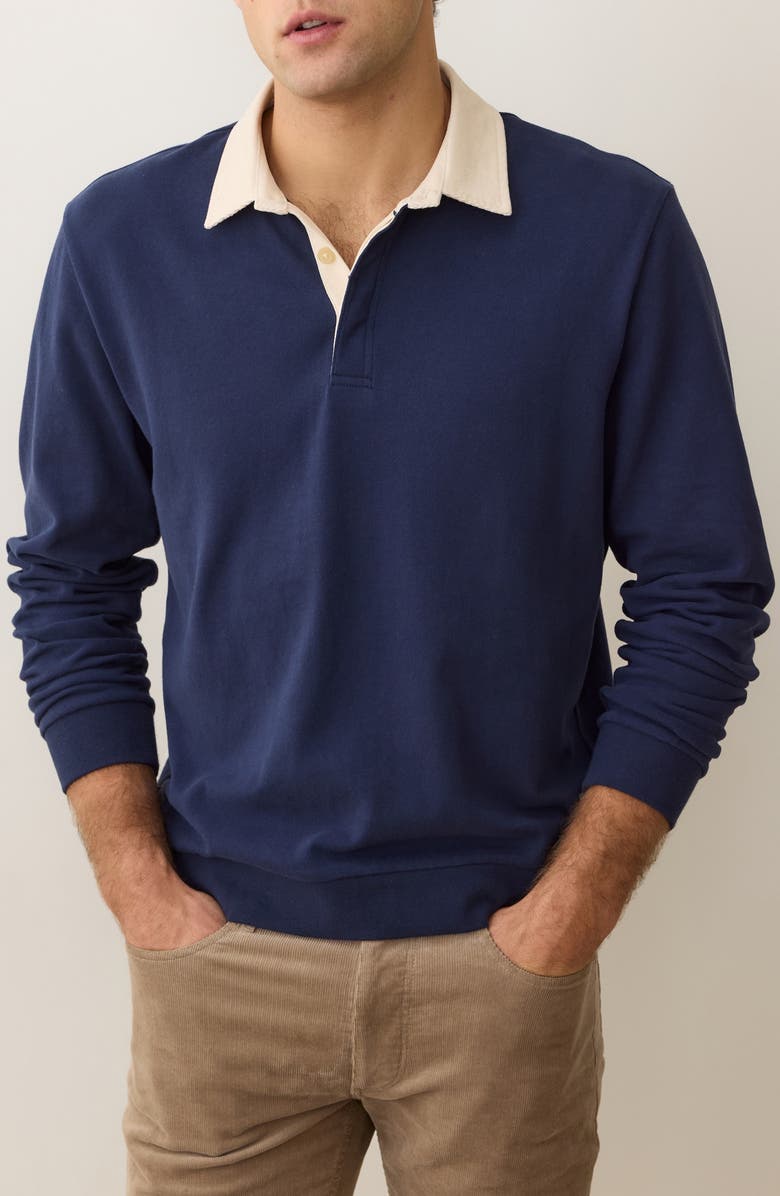 Marine Layer Sueded Rugby Polo, Main, color, 