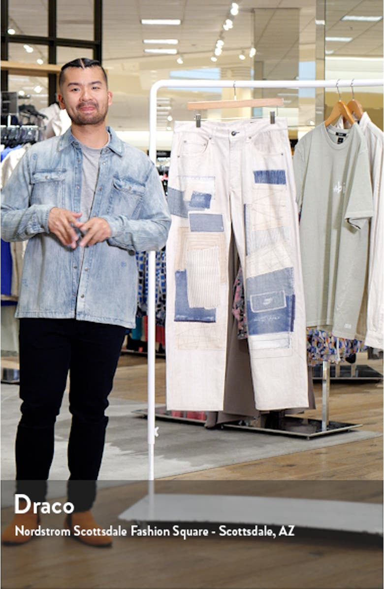 Fit 3 Miramar Patchwork Canvas Straight Leg Jeans, sales video thumbnail