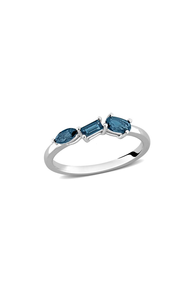 Multiple Cut Semiprecious Stone Stacking Ring, Main, color, BLUE