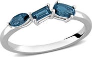 DELMAR Multiple Cut Semiprecious Stone Stacking Ring