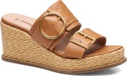 Johnston & Murphy Mallory Double Buckle Platform Wedge Sandal