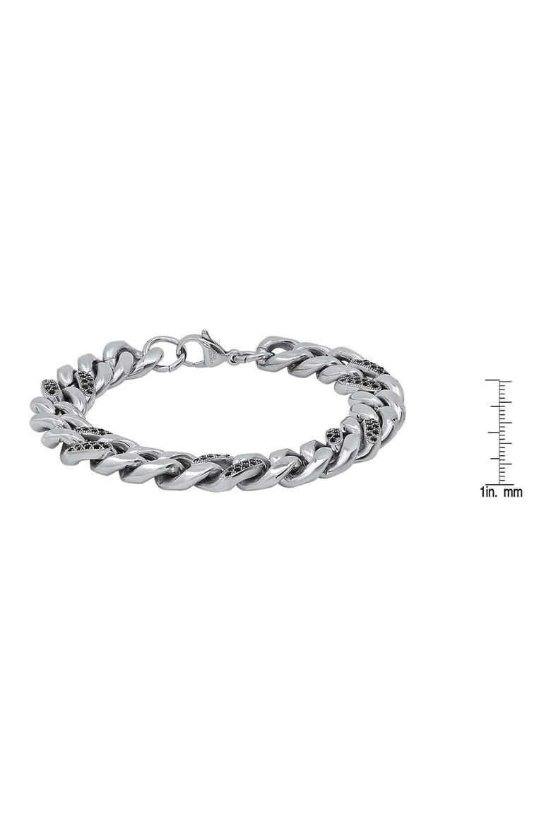 Men's Stainless Steel Curb Chain Bracelet, Alternate, color, METALLIC