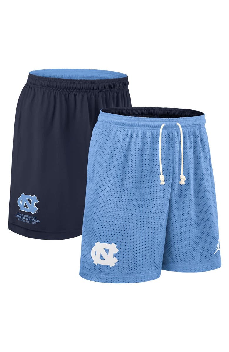 Jordan Brand Men's Jordan Brand Light Blue/Navy North Carolina Tar Heels 2025 Sideline Reversible Performance Shorts, Alternate, color, 