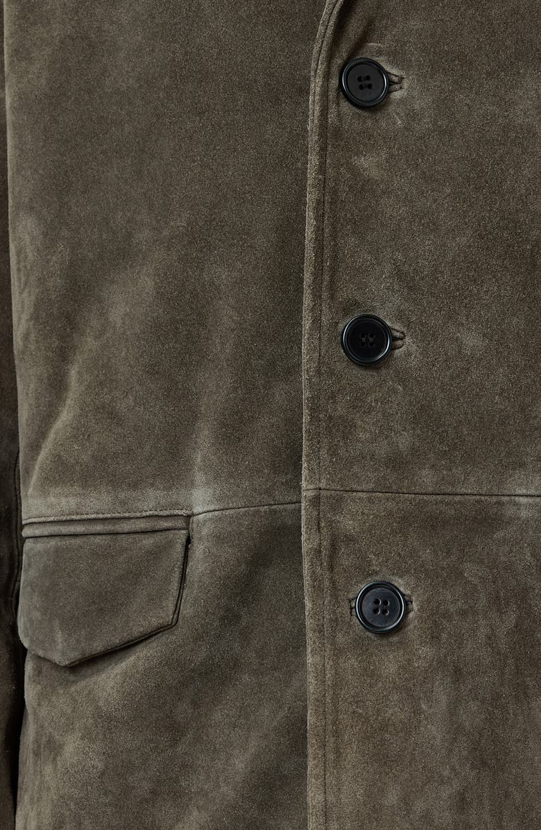 AllSaints Hornett Single Breasted Suede Blazer, Alternate, color, Gull Brown