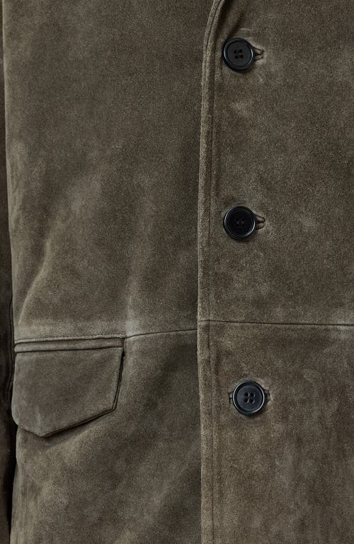 Allsaints Mens Hornett Western-yoke Regular-fit Suede Blazer Gull Brown In Brown