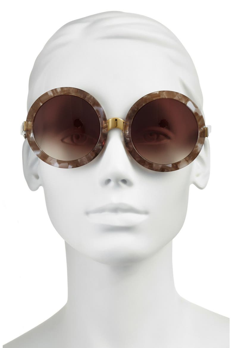 'Malibu' 56mm Sunglasses (Nordstrom Exclusive), Alternate, color, GREY MARBLE/ BROWN GRADIENT