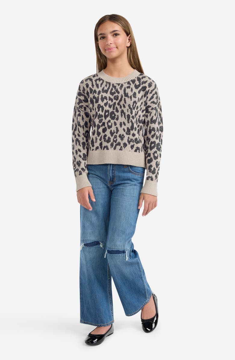 abercrombie kids Kids
Leopard Pattern Sweater, Alternate, color, Simply Taupe