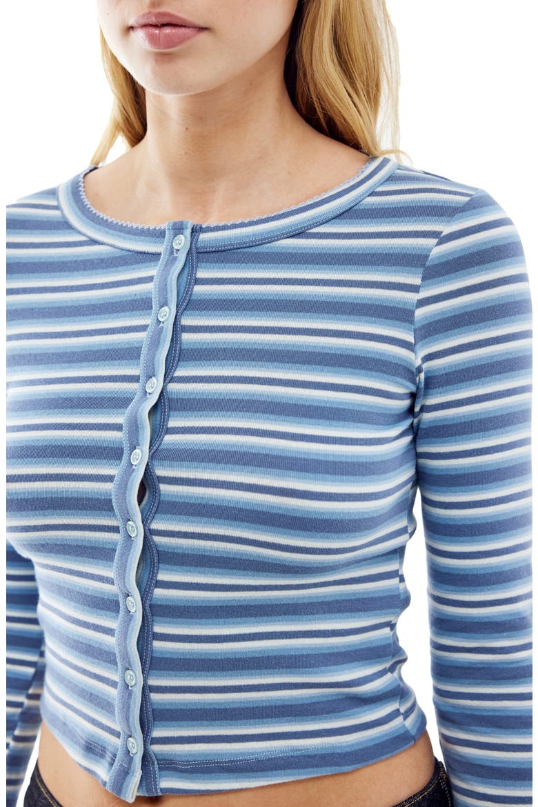 Stripe Cardigan, Alternate, color, BLUE