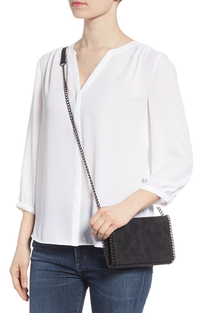 Chelsea28 Faux Leather Wallet on a Chain, Alternate, color, 