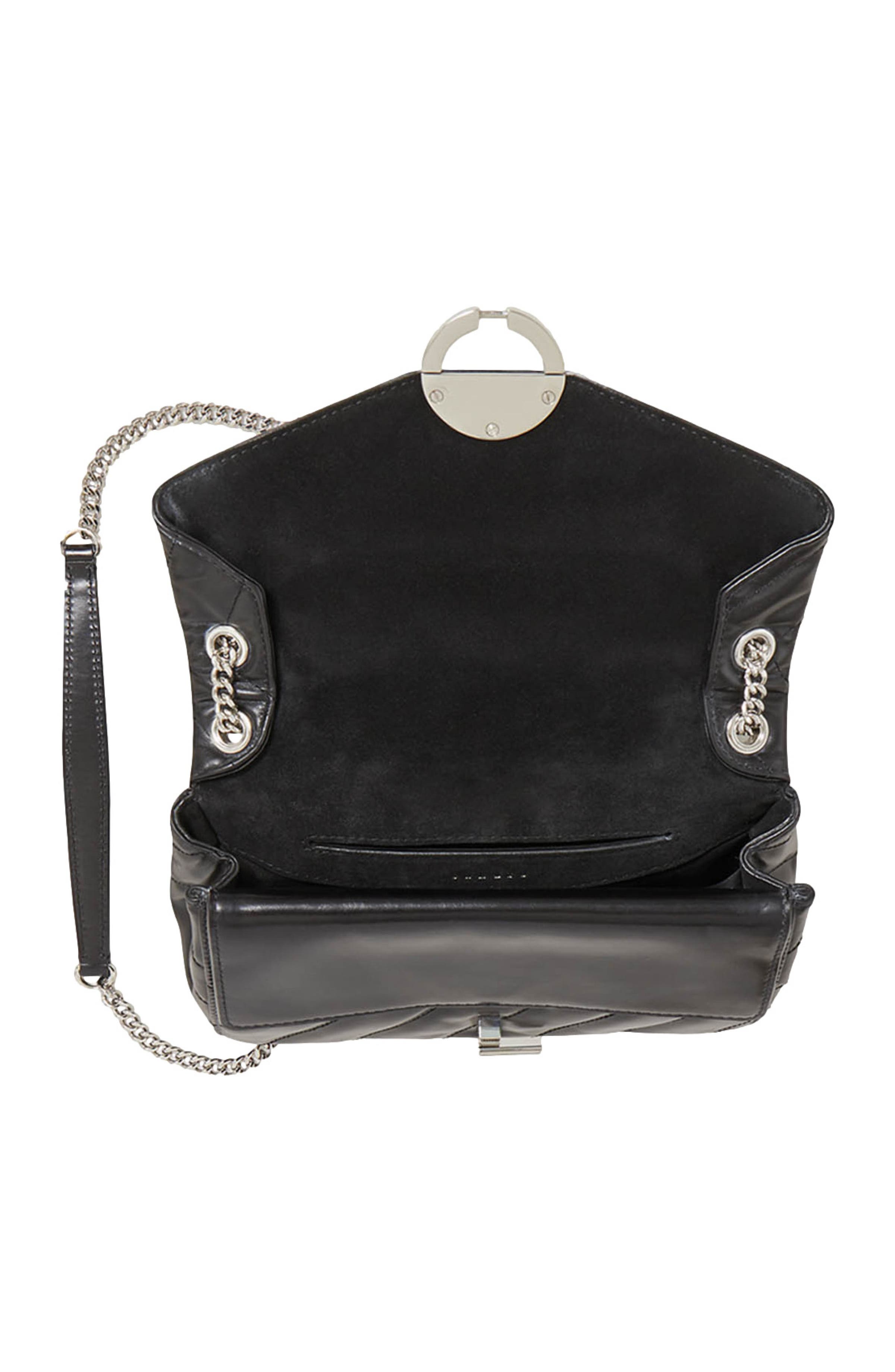 SANDRO Yza bag in certified leather, Alternate, color, 