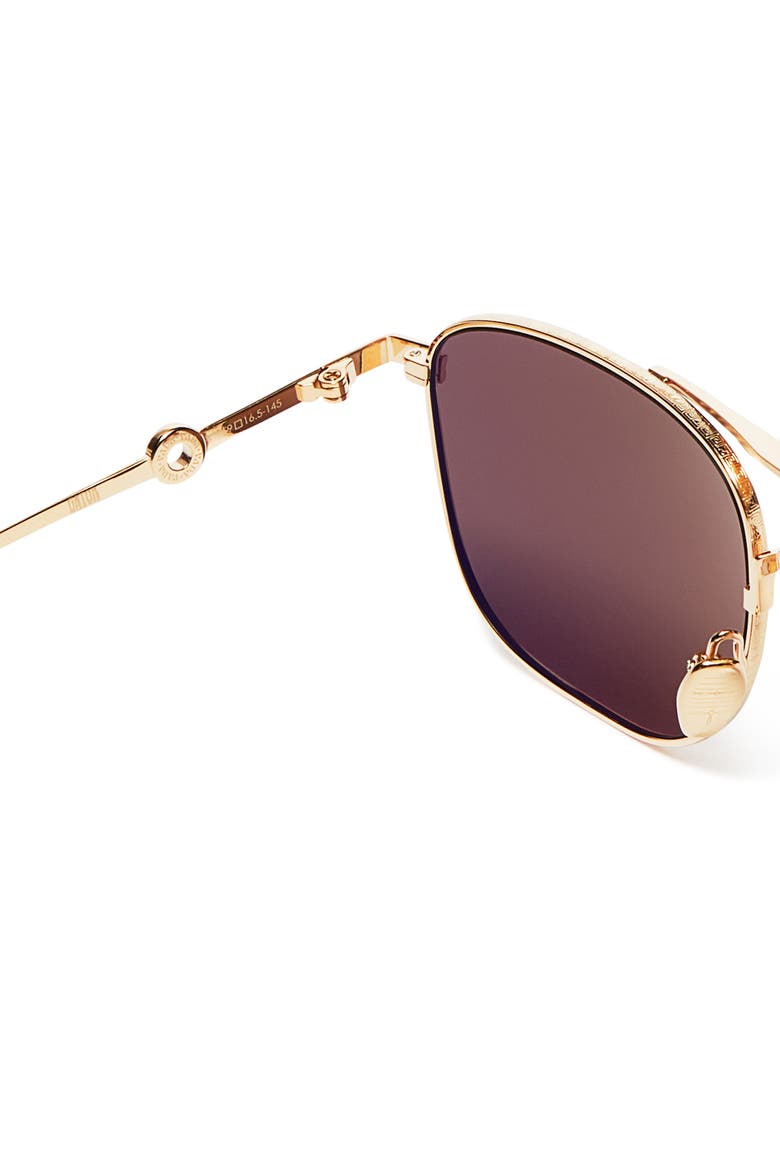 Gator Sunglasses, Alternate, color, Brown Gold Titanium