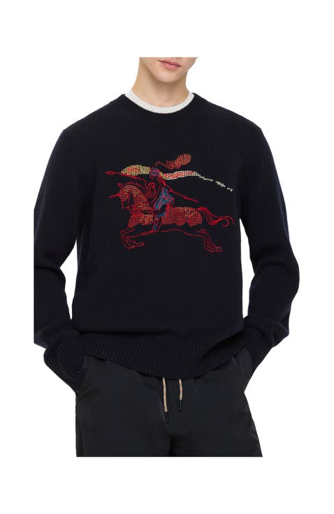 Cross Stitch Knight Wool Cashmere Sweater