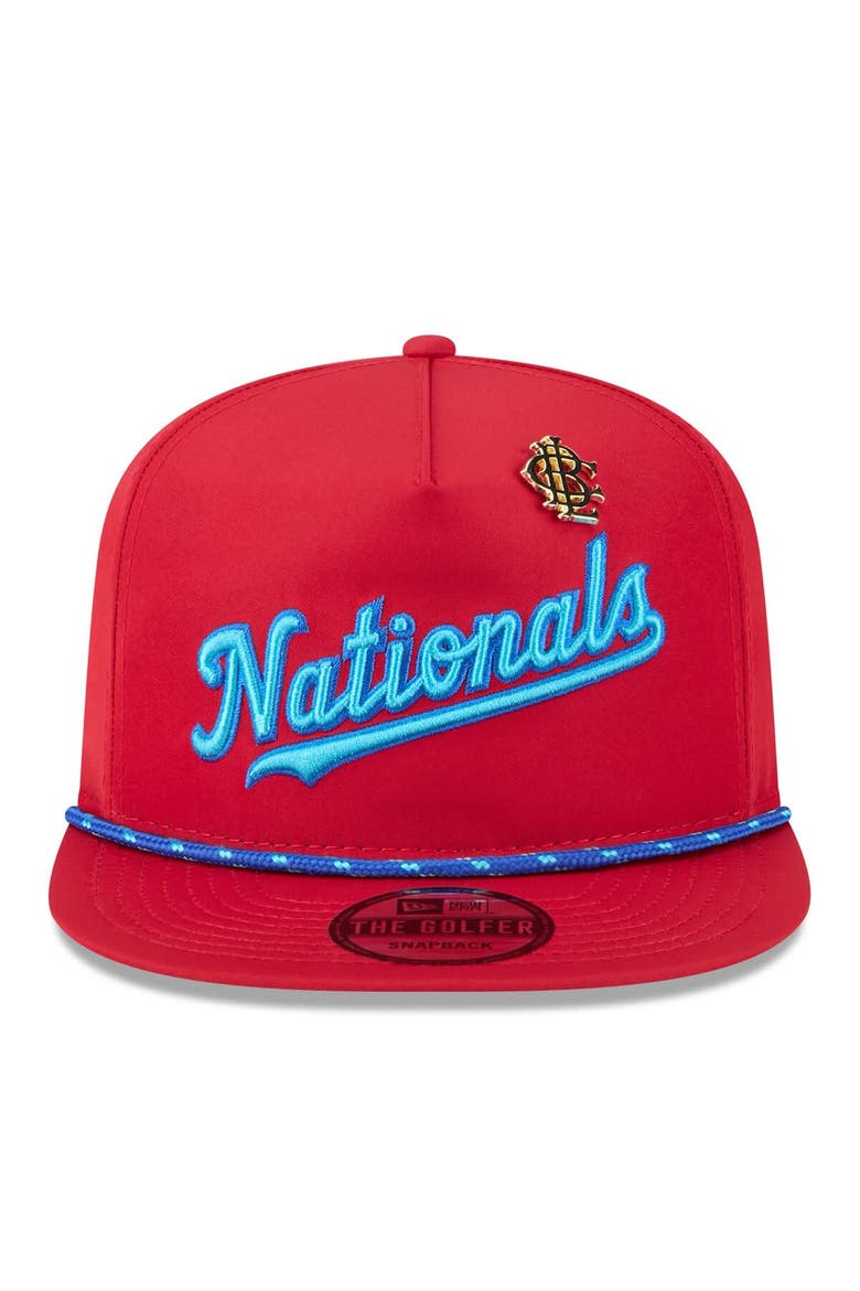 Men's New Era  Red Washington Nationals 2025 Big League Chew Golfer Snapback Hat, Alternate, color, Red