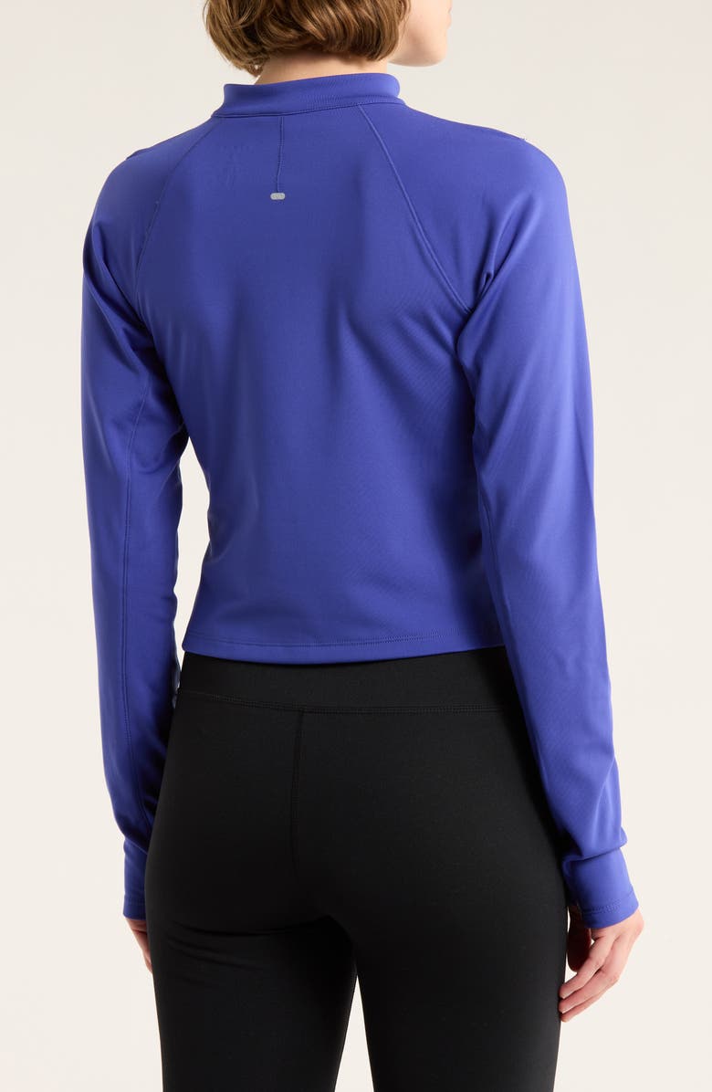 LAYER 8 Power Heat Base Layer Long Sleeve Crop Pullover, Alternate, color, Clematis Blue