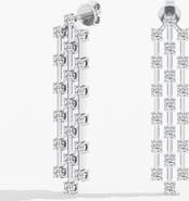 Everlee Triple Row Orbit Lab Diamond Drop in 14K Gold