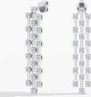 Everlee Triple Row Orbit Lab Diamond Drop in 14K Gold