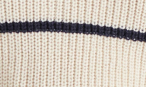 Steve Madden Kaitlyn Stripe V-neck Sweater In White