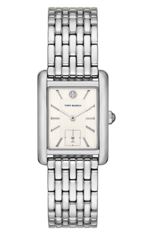 Tory Burch The Eleanor Three-hand Stainless Steel Watch In Silver