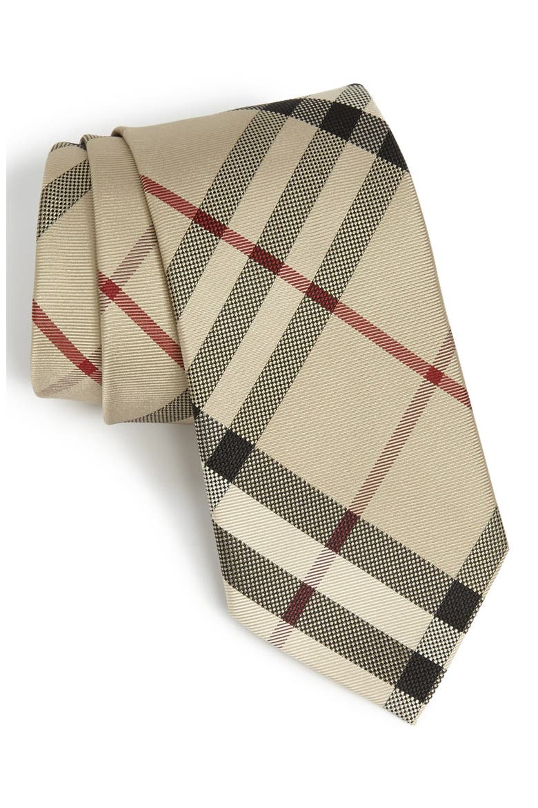 London Woven Silk Tie, Main, color, NEW CLASSIC BEIGE