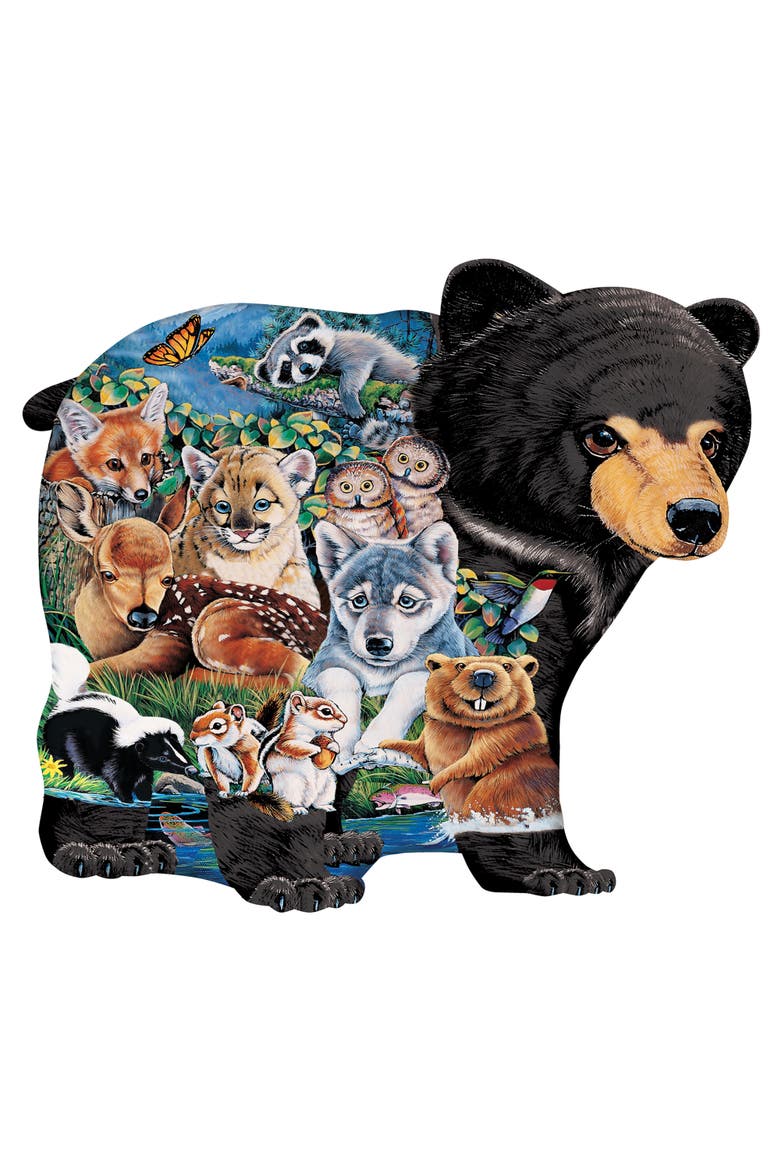 Forest Friends 100pc Shaped Puzzle, Alternate, color, Multicolor