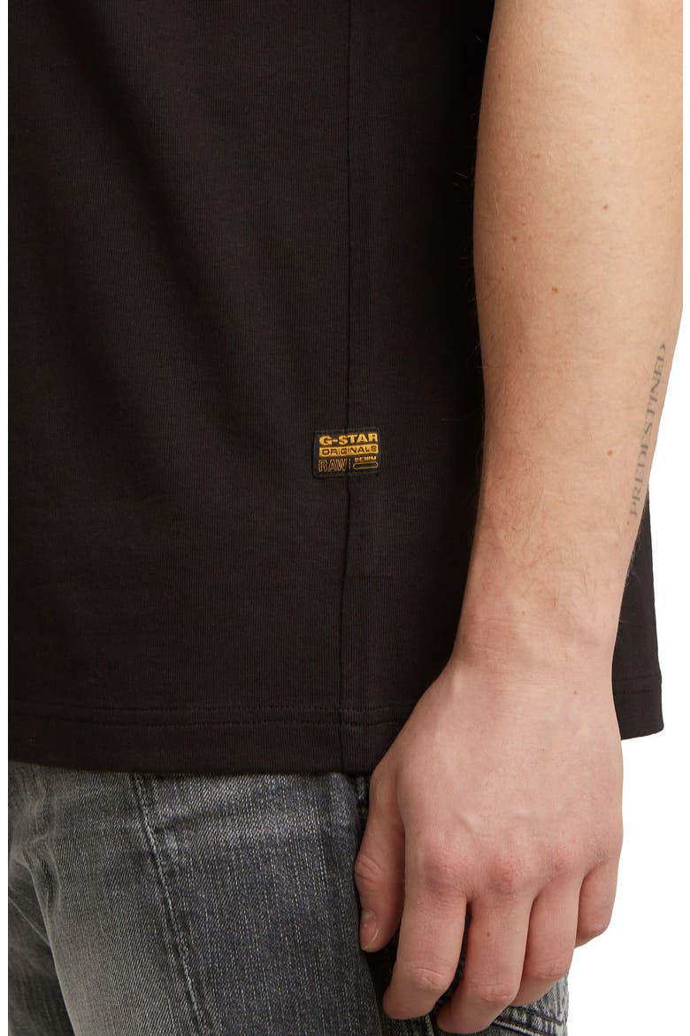 Felt Logo Organic Cotton T-Shirt, Alternate, color, DARK BLACK