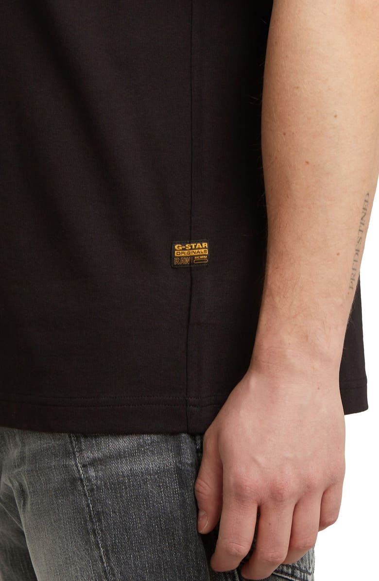 G-STAR Felt Logo Organic Cotton T-Shirt, Alternate, color, Dark Black