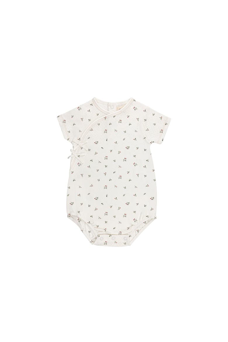 Floral Pointelle Collection - Romper, Main, color, Ivory/Pink