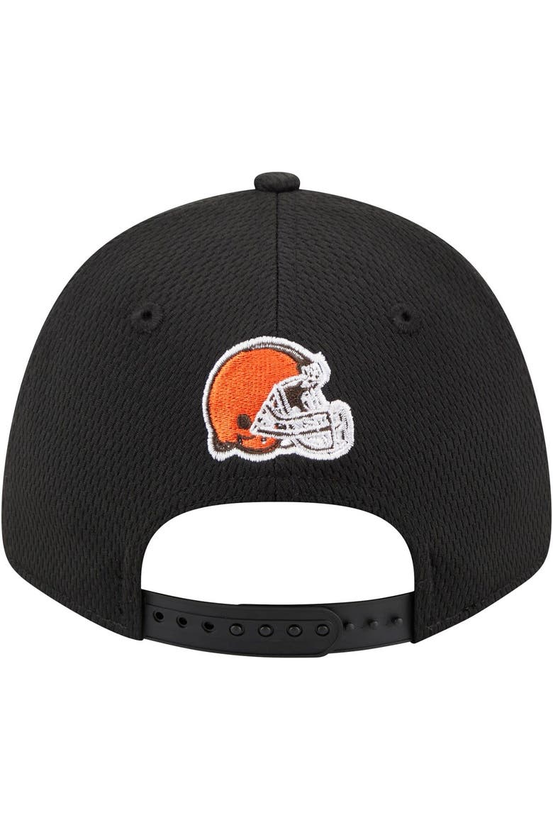 Men's New Era Black Cleveland Browns Top Visor 9FORTY Adjustable Hat, Alternate, color, Black