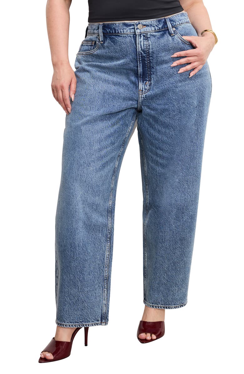 Good American Good Standard Straight Leg Jeans, Alternate, color,