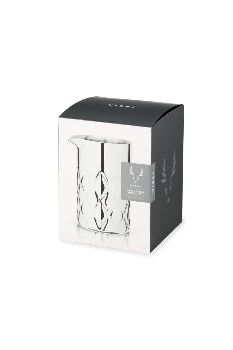 Admiral Double Walled Mixing Glass in in Stainless Steel, Alternate, color, Silver
