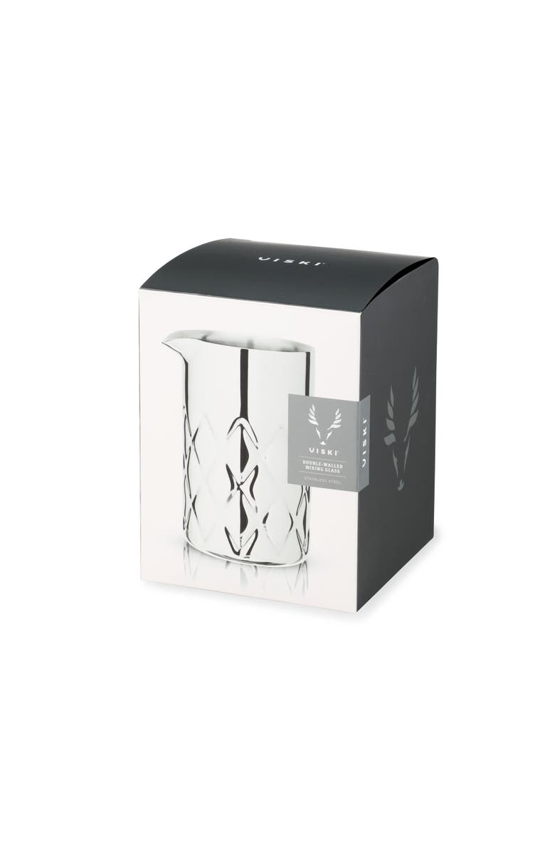 Viski Admiral Double Walled Mixing Glass in in Stainless Steel, Alternate, color,
