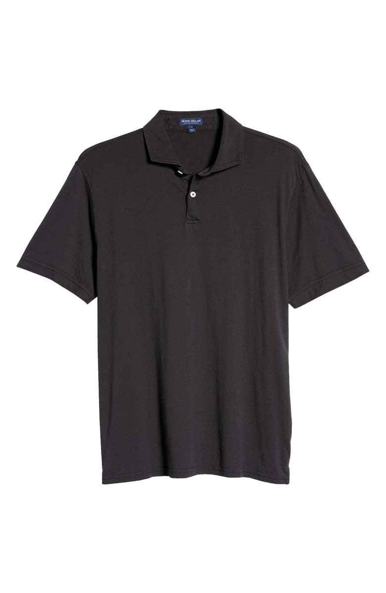 Peter Millar Crown Crafted Journeyman Pima Cotton Polo, Alternate, color, Washed Black