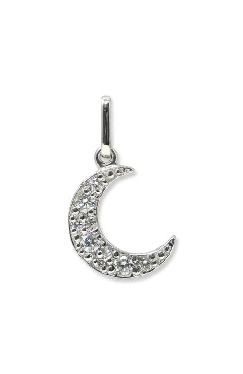 Pavé Crescent Moon Charm