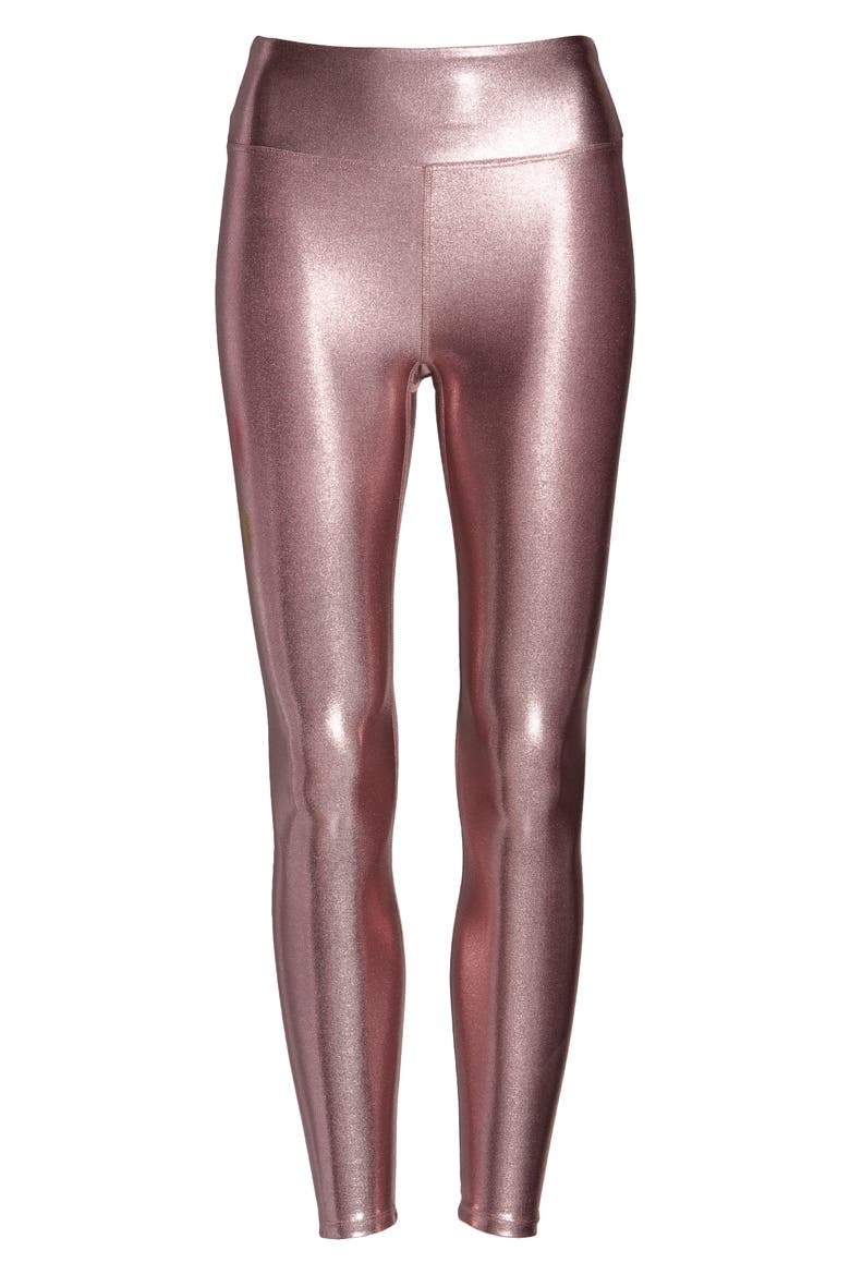 Marvel Metallic High Waist Leggings, Alternate, color, ROSE GOLD