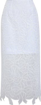 Cecilie Bahnsen Gus Embroidered Bow Organza Skirt
