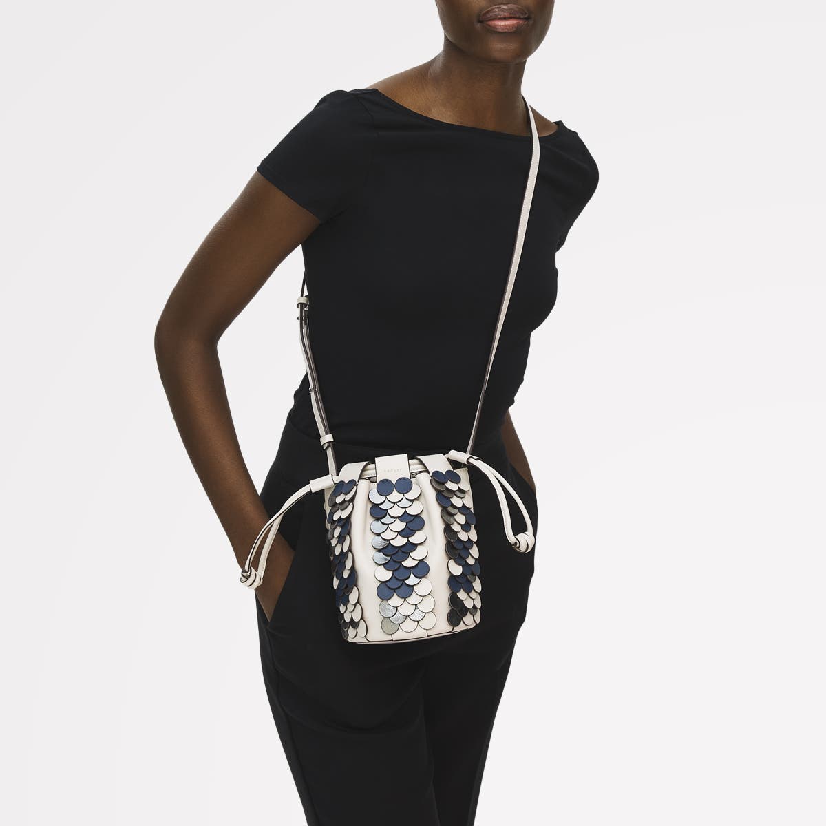 Radley The Flora Small Drawstring Crossbody Bag, Alternate, color, Salt