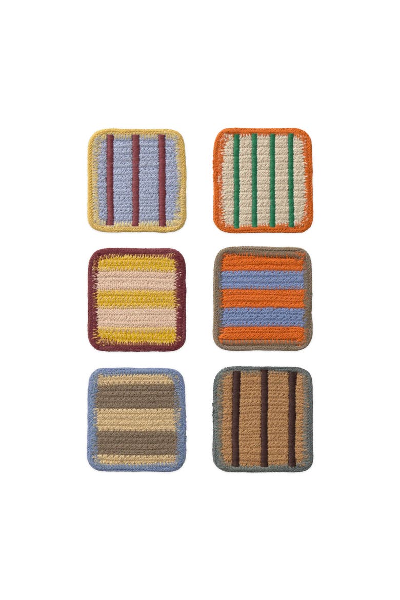 Set Of 6 Coasters Color On, Main, color, Multicolor