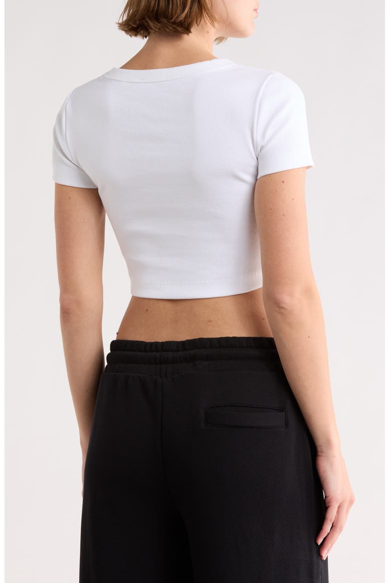 Ribbed Crop T-Shirt, Alternate, color, BRIGHT WHITE