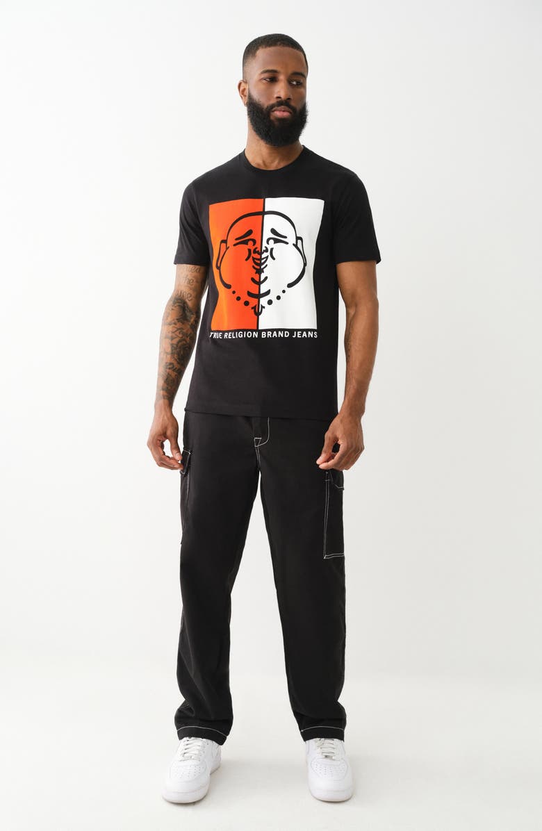 True Religion Half Face Buddha Cotton Graphic T-Shirt, Alternate, color, 